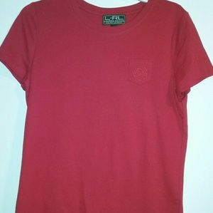 NWOT Lauren Active Ralph Lauren red cotton tee